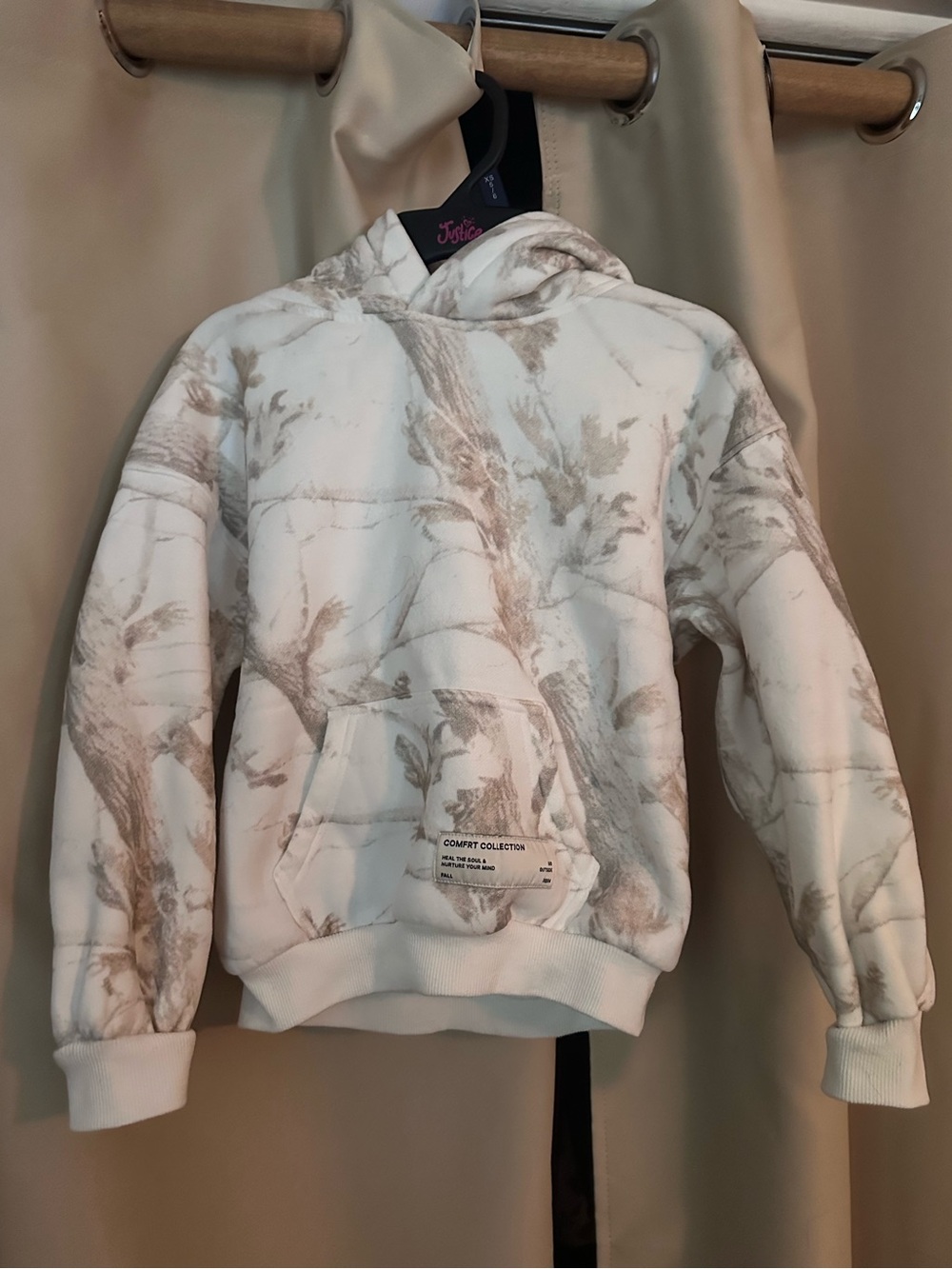 Kids' Comfrt white oak camo Hoodie Sweatshirt